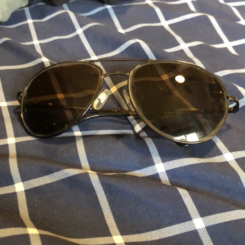 All black aviator sunglasses